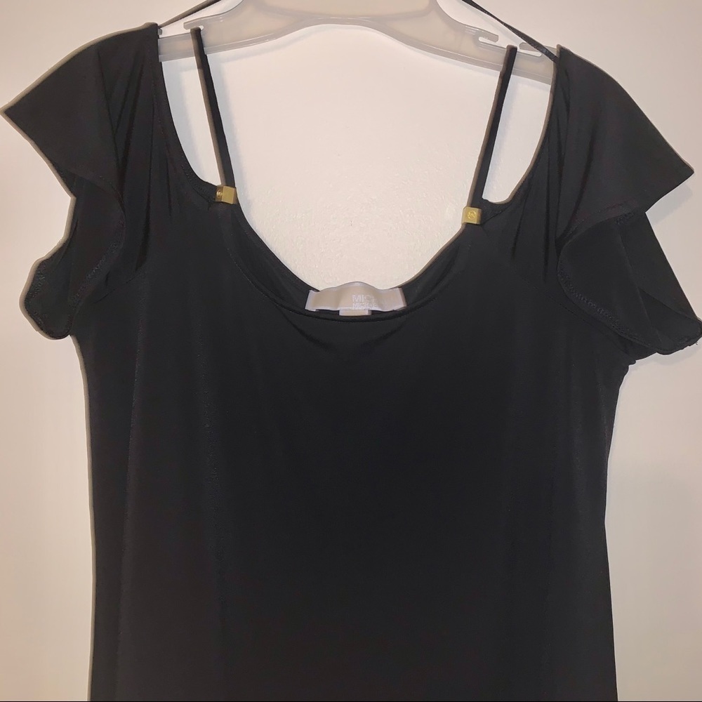 Michael Kors cold shoulder with gold accent dress‎ - Picture 8 of 8